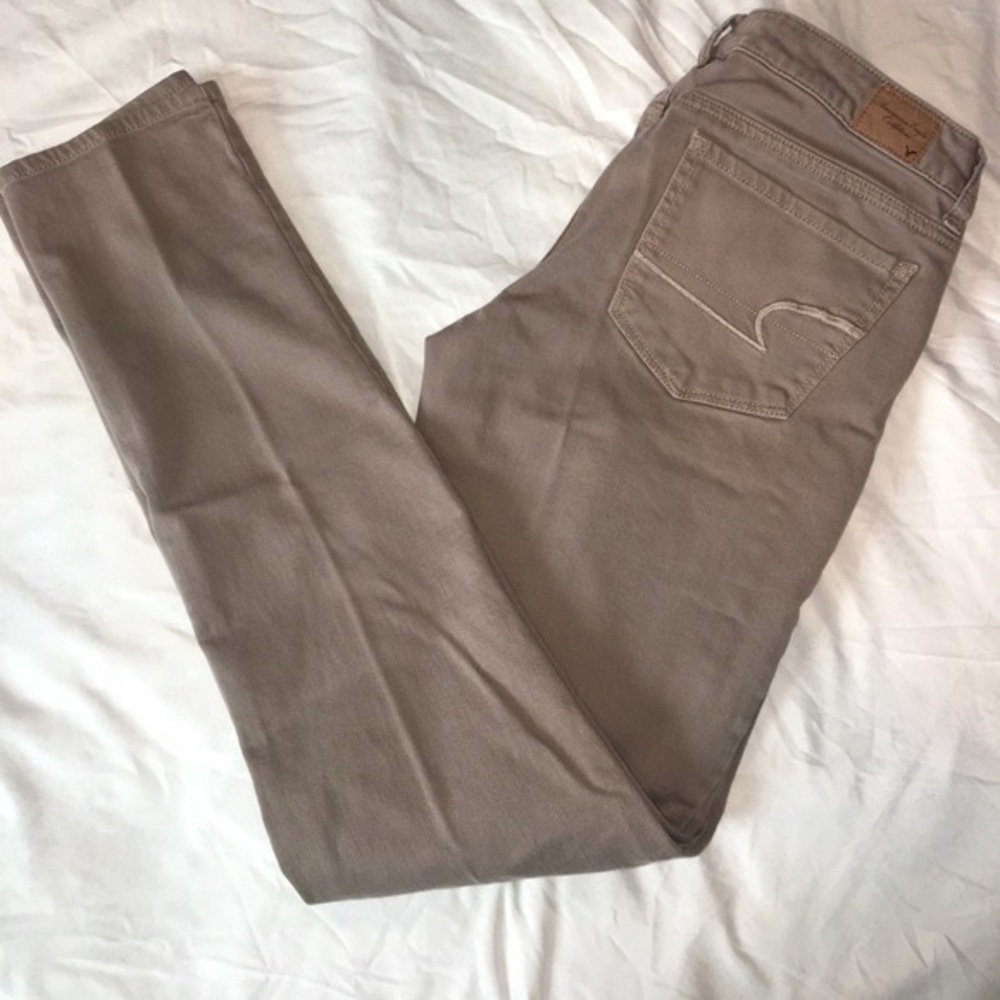 American Eagle AE Taupe Skinny Jeans Stretchy